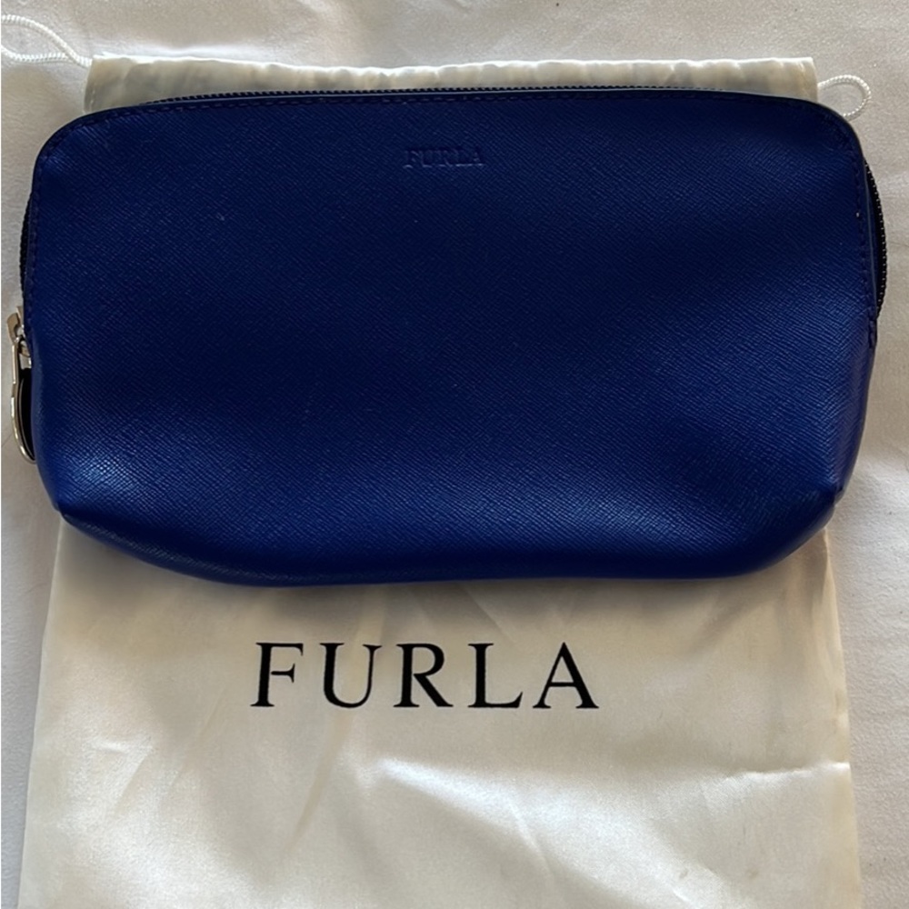 Beautiful Furla Wallet, Bag In Purple/Blue.